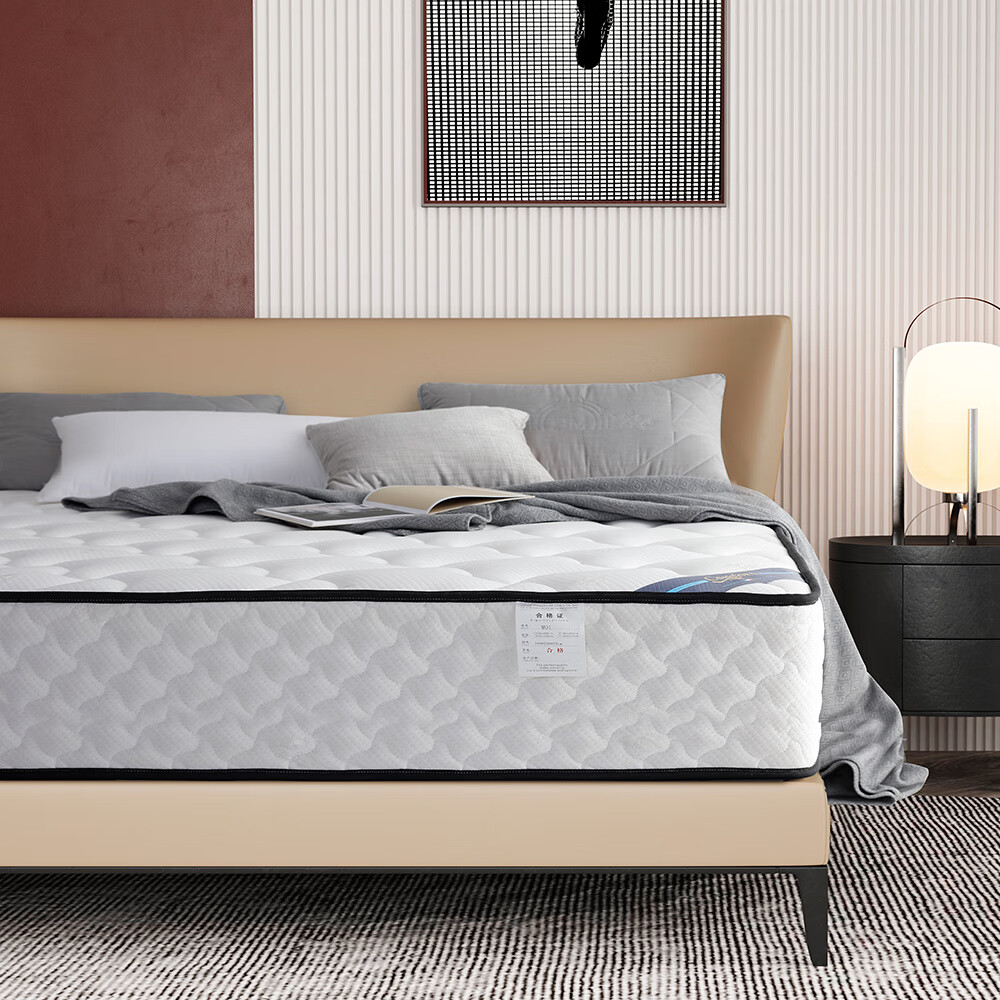 海马床垫天然乳胶席梦思床垫家用天然椰棕零胶水独立弹簧床垫 袋装弹簧+黄麻+2cm乳胶(25cm) 2*2.2米(定制尺寸联系客服)