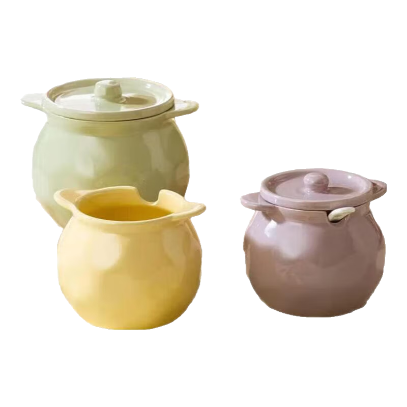 猪油罐家用厨房耐高温调料罐带盖辣椒油罐辣子罐油盐罐调味罐 【特价】双耳奶白色大号1400ml