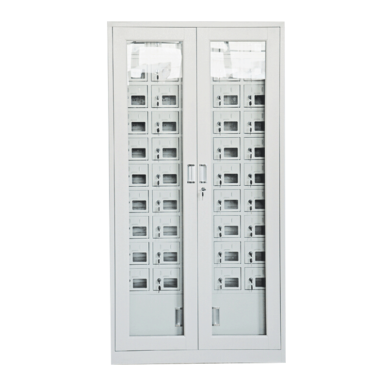 钱柜 手机柜 存放柜充电柜保管柜铁皮柜储物柜信号屏蔽柜  玻璃50门 无充电