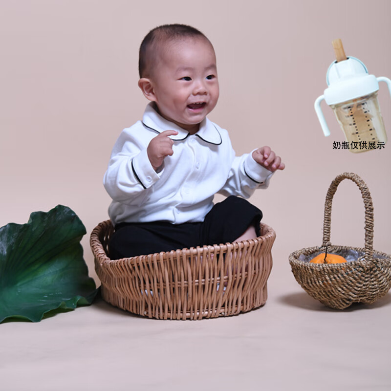 优爱心方形赫方形奶嘴奶瓶配件方形奶瓶配件手柄鸭嘴吸管重力球配件 新款吸管盖粗管等白色5件套