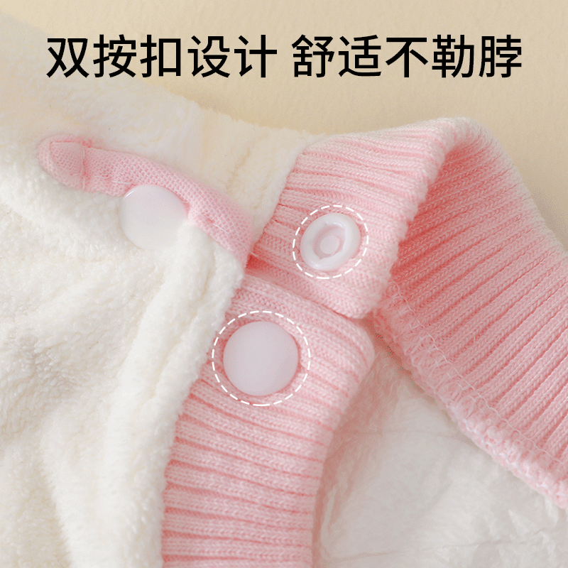 贝谷贝谷儿童洗漱巾洗脸刷牙隔水毛巾婴儿防吐奶水围嘴围兜速干吸水口水巾 蓝熊小萌卫洗漱巾 33*35cm