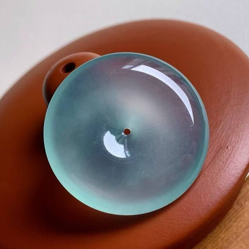 一石一刻a货缅甸翡翠玻璃种晴水怀古底色清新漂亮水润起胶感品相佳