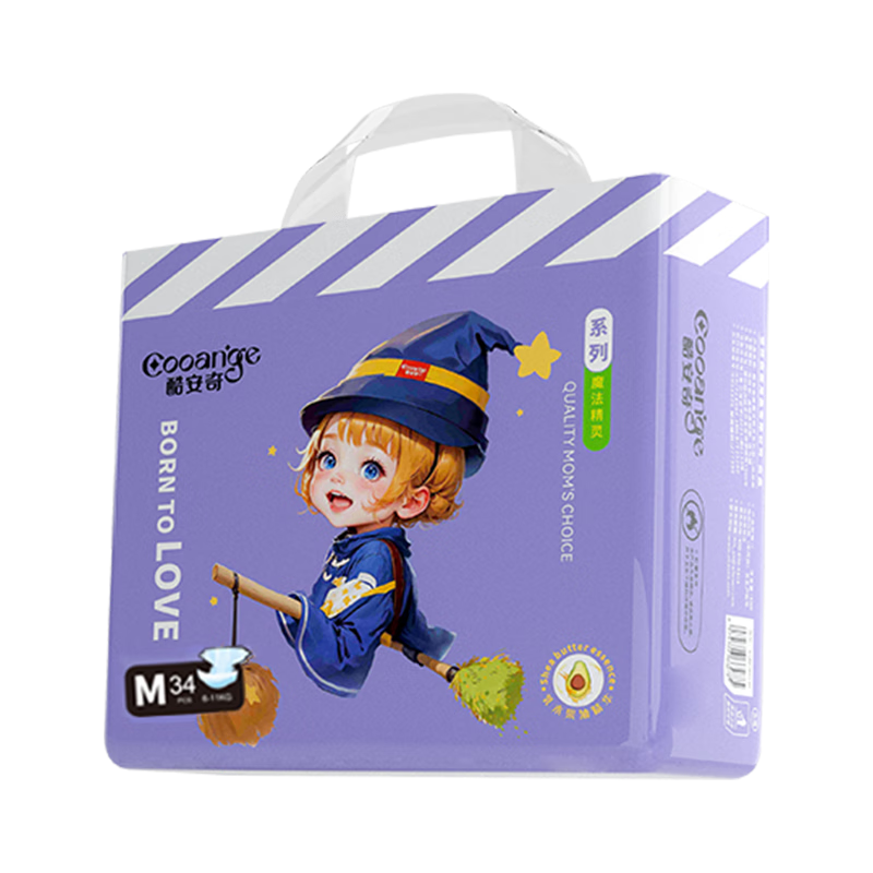 ���ڲ������ᰲ�� COOANGEħ������ֽ���M��34Ƭ��6-11kg����ľ��͸��ҽ����Ӥ����ʪ 27.8Ԫ