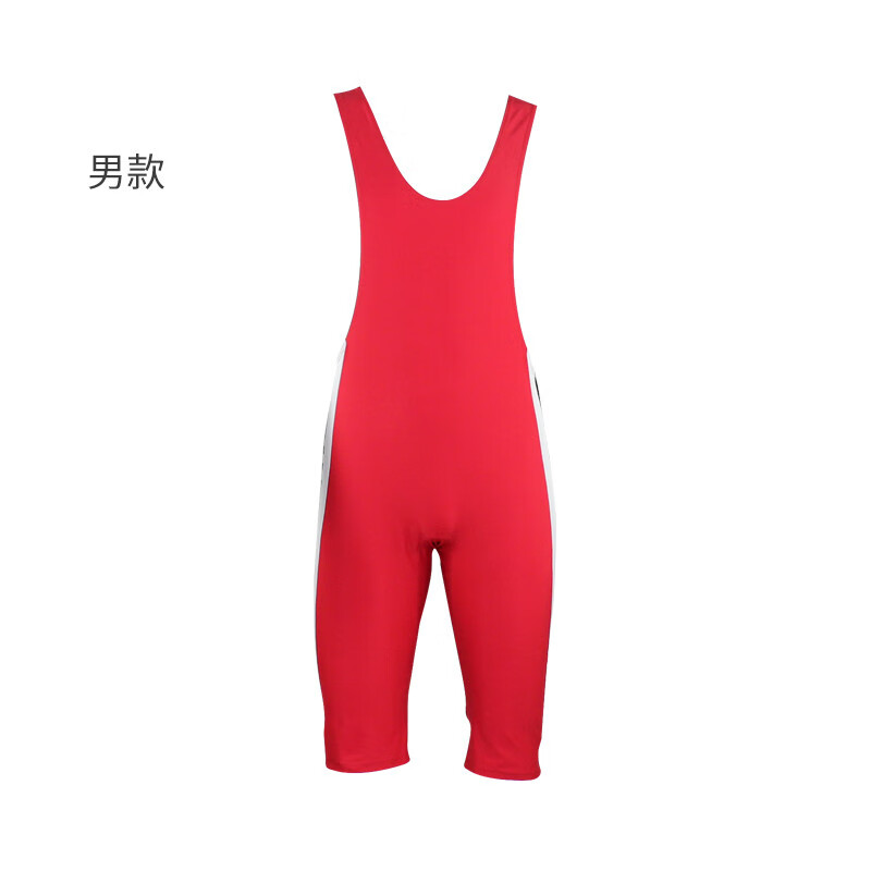 銀盛（YinSheng）連體摔跤服男女比賽訓練氨綸彈力成人自由式摔跤跤衣服 紅色(男士) S