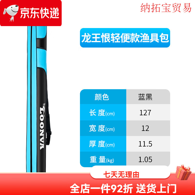 龍王恨漁具包野釣輕便便攜竿包加厚桿包大容量裝魚(yú)竿收納包漁具包 藍(lán)色竿包【輕便款】