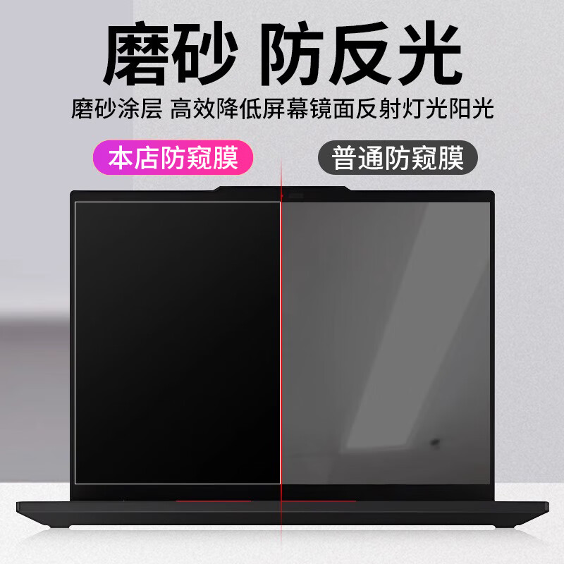 莞膜适用于联想ThinkPad防窥膜360°X13防窥保护膜t14s屏幕膜 【360°不带胶四面防窥膜】可拆卸 23款E16(16寸16:10)