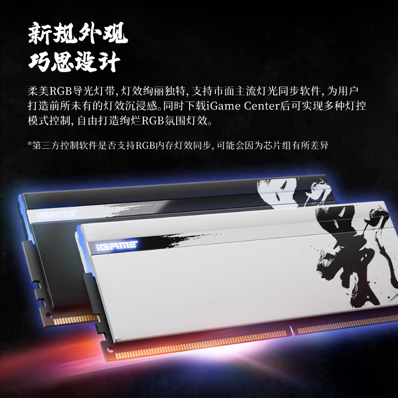 七彩虹（Colorful）48G(24G*2)DDR5 6000 C28 台式机内存 RGB灯条 iGame 影Ⅱ系列·白 海力士M-DIE 1.4V 影2代