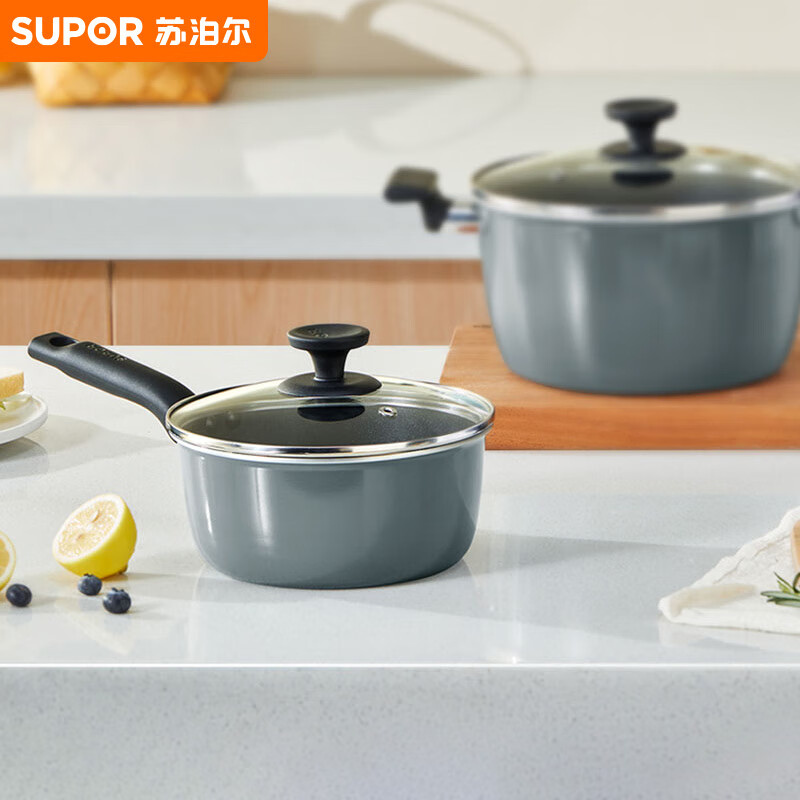 苏泊尔 SUPOR 炫彩不粘小奶锅泡面锅辅食锅16cm通用ET16HAN01