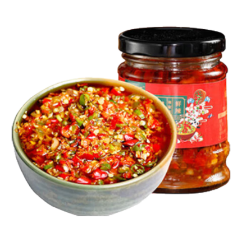 古蜀味道 辣椒醬蒜蓉彩椒醬瓶裝下飯香辣剁椒醬超辣拌飯涼拌拌面彩椒醬 彩椒醬（香辣）+肉末豇豆210g
