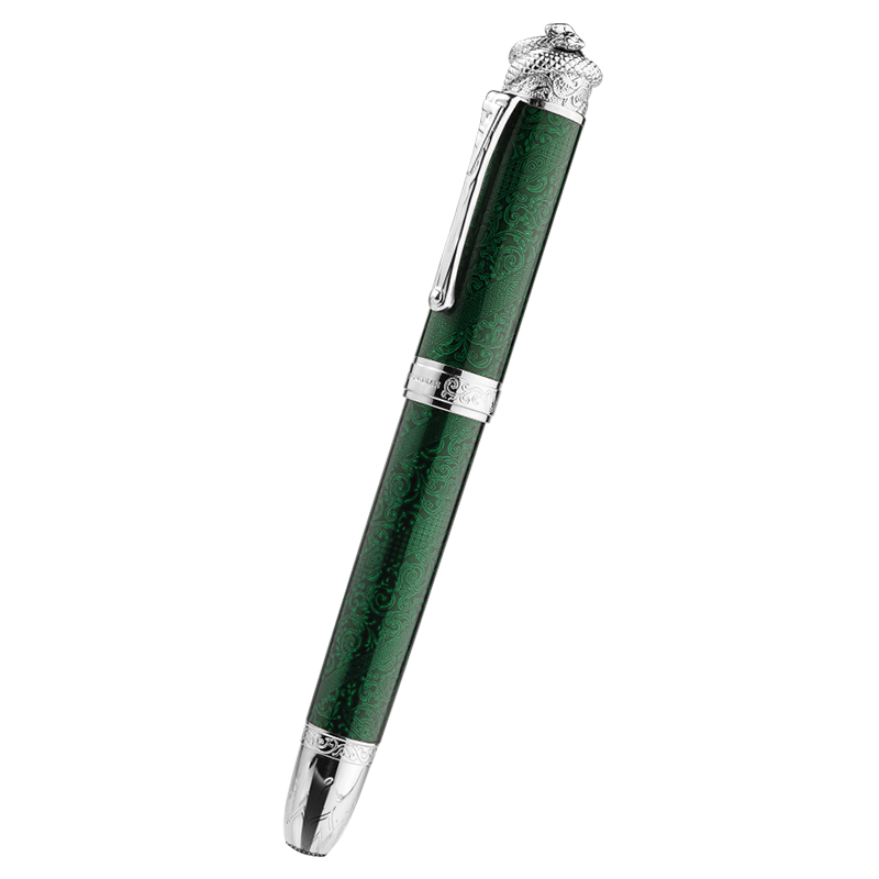 弘典弘典鋼筆蛇年限定男女高檔精致成人練字商務(wù)辦公活塞上墨書法筆N25生肖系列送禮禮盒裝 綠色 F尖