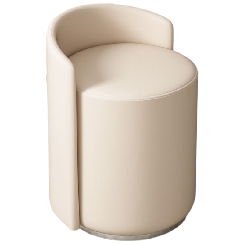 沐含玥北欧化妆梳妆卧室家用轻奢梳妆台凳子网红客厅简约美甲靠背圆凳