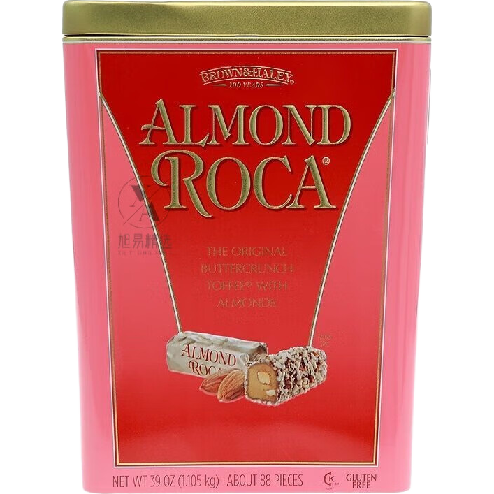 樂(lè)家美國(guó)進(jìn)口Almond Roca杏仁糖 扁桃仁巧克力糖 大罐裝零食 杏仁 杏仁糖284克