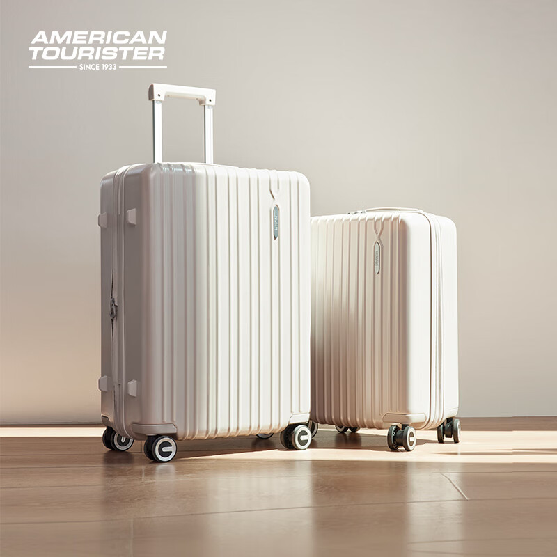 美旅(AMERICAN TOURISTER)拉杆箱商务行李箱20寸旅行箱大容量密码登机箱轻盈抗摔薯条箱79B 珍珠白【热销新色/干净利落】 28英寸 (可托运5-7天出行)