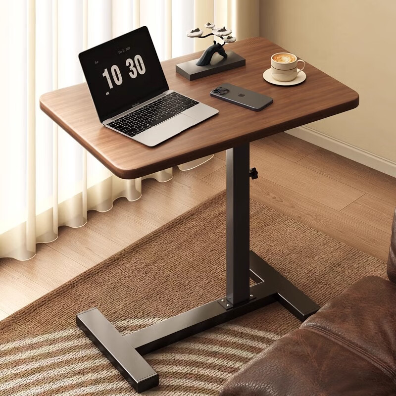 木双福床边桌可移动升降电脑桌客厅沙发可折叠书桌家用卧室学习桌写字桌