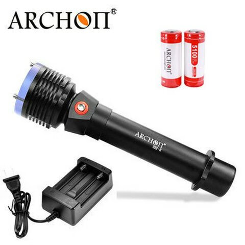 奧瞳（ARCHON）奧瞳D22-II潛水手電筒1200流明水下照明奧瞳潛水手電筒 官方標(biāo)配+原裝兩電一充 送手臂