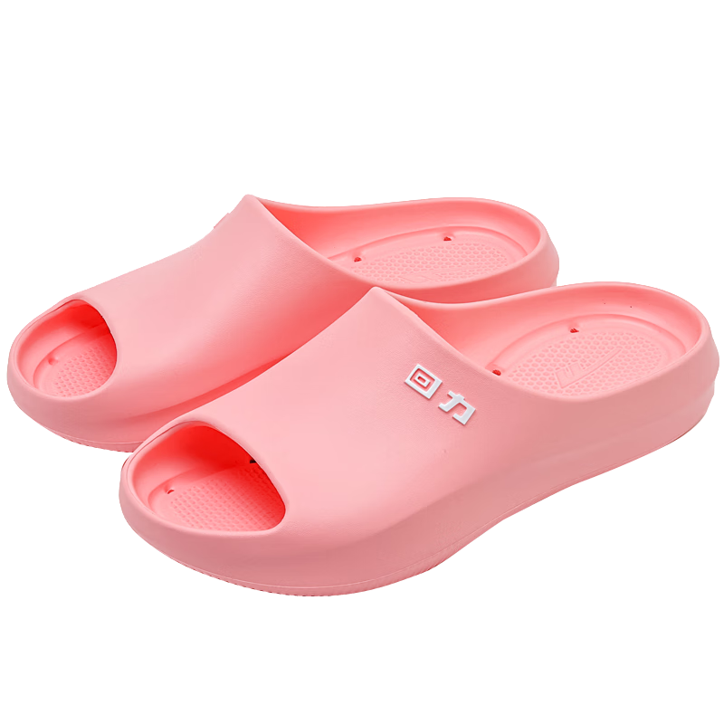 回力中老年人凉拖外穿防滑踩屎感平底室内居家用静音浴室洗澡孕妇拖鞋 38-39码淡蓝