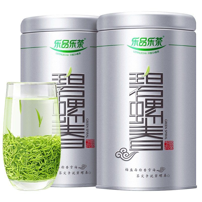 乐品乐茶特级明前碧螺春绿茶叶2025新茶春茶嫩芽礼盒装自己喝送礼品袋250g