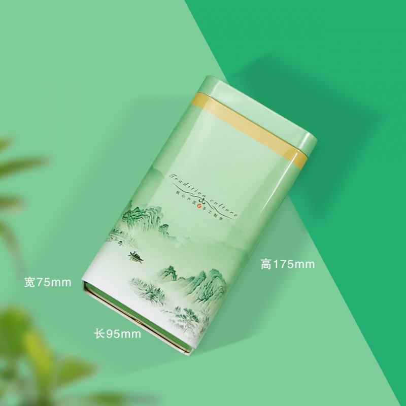 萌依兒（Mengyier）茶葉禮盒空半斤茶葉罐鐵盒半斤一斤裝大號(hào)家用包裝罐龍井毛尖綠的 通版大號(hào)單罐 不含茶葉不含內(nèi)袋 0ml