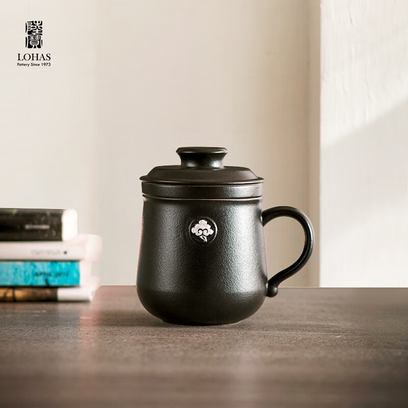 陆宝泡茶杯带过滤马克杯子水杯铂金办公杯可定制礼盒装 云中锦书盖杯