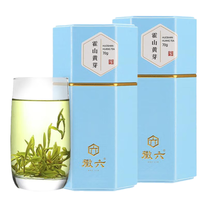 徽六黃茶霍山黃芽茶葉140g 山青特二級2025新茶明前嫩芽罐裝自己喝 霍山黃芽 山青(70g*2罐)