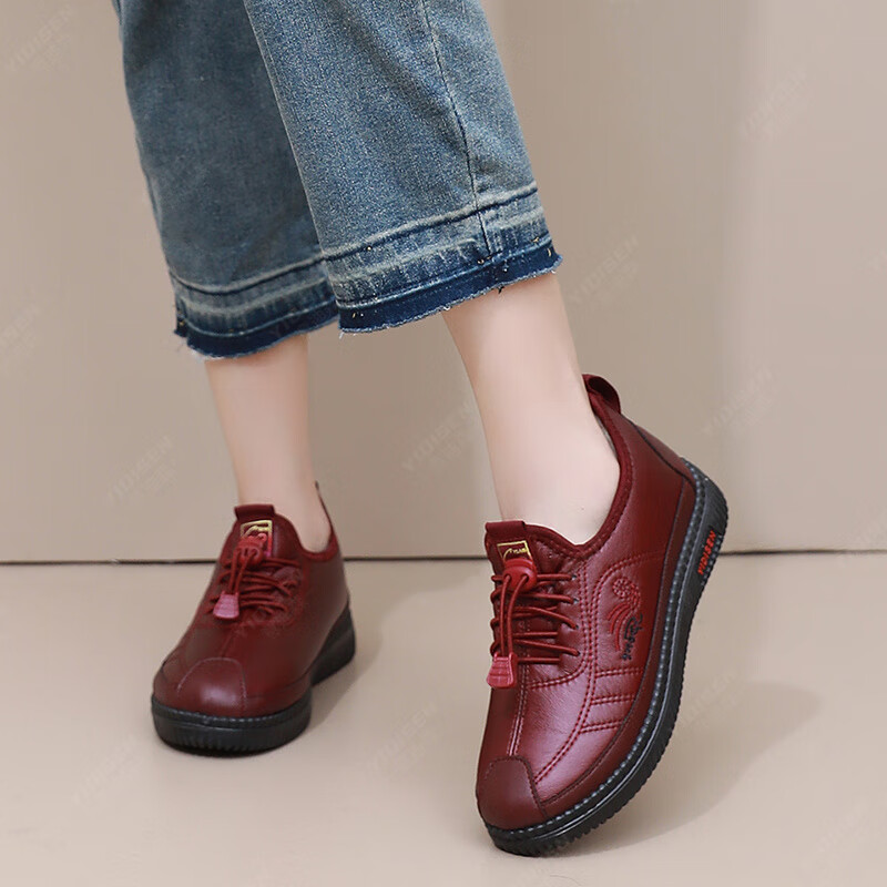 意迪森反季款2025新款老北京布鞋妈妈棉鞋加绒保暖加厚防滑冬季雪地鞋子 黑色加绒 加绒 37 (235mm)