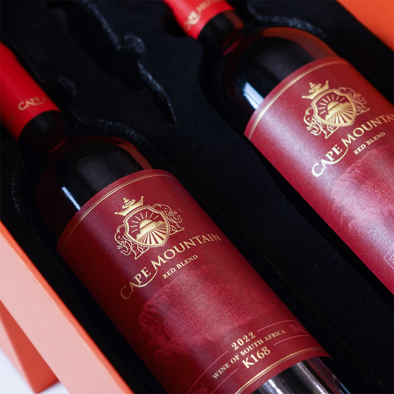开普山（CAPE MOUNTAIN）百年庄园 进口K168红酒赤霞珠整箱红酒 干红葡萄酒 750ml*6瓶年货
