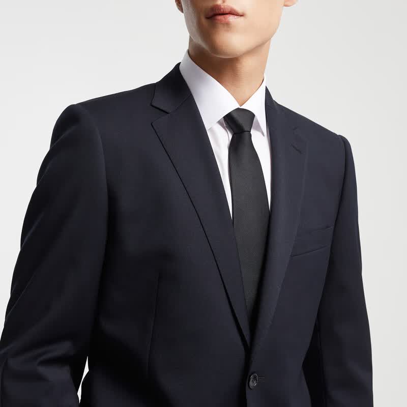 雅戈尔【95.5%羊毛】西服男春季羊毛舒适单西男士高端修身西装结婚外套 藏青 190A 190/112A