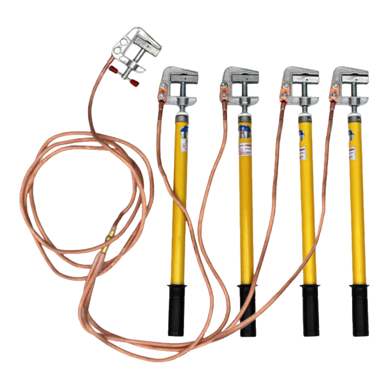 雙安牌 10KV高壓平口接地線 檢測包過【25平方國標(biāo)線】室內(nèi)外配電房平口棒配接地夾 電工平口接地棒 25平方2m*3+8m配1.5雙舌0.8