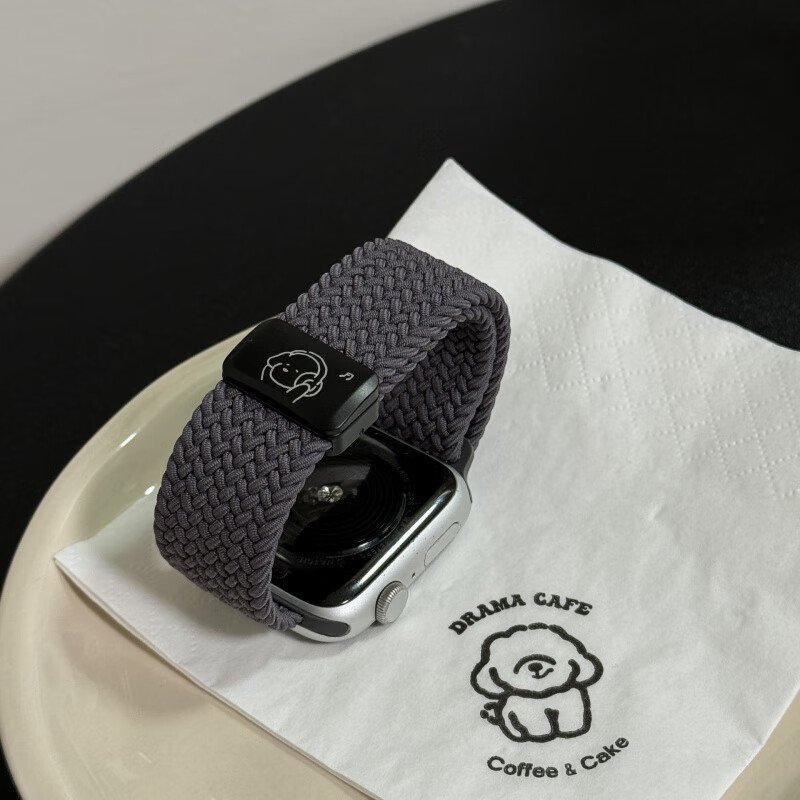 适用苹果手表编织s10表带磁吸iwatch9运动腕带apple watch ultra2 灰色 适用ultra1/2 49mm 京东折扣/优惠券