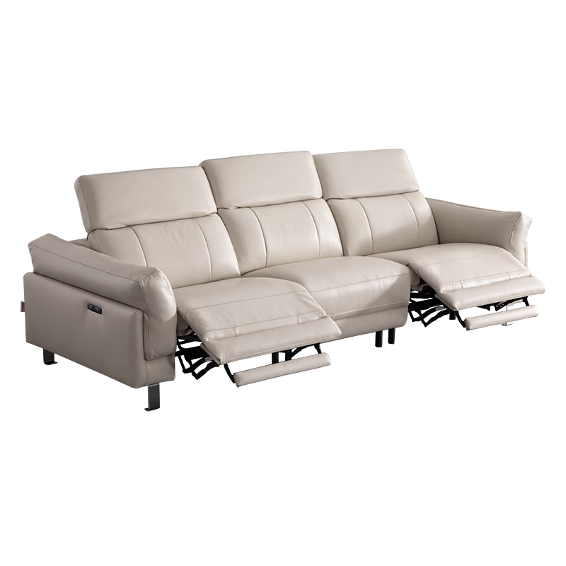 芝华仕头等舱绅士智能椅真皮沙发客厅电动功能零靠墙家具芝华士30757 灰白色-三座双电-2.74M 延期发货(详询客服)8359元