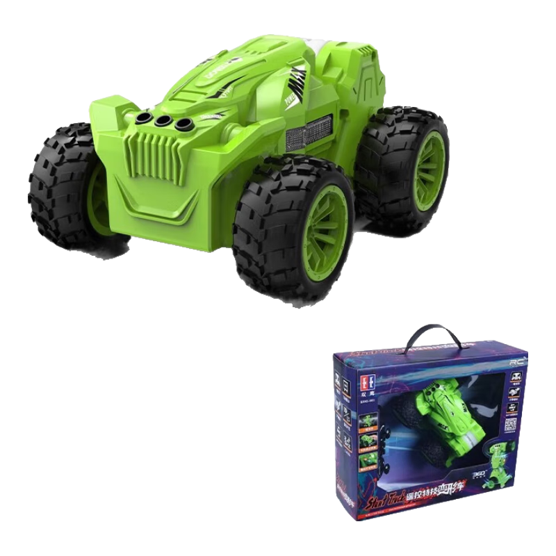 雙鷹正版兒童玩具車(chē)遙控越野車(chē)汽車(chē)玩具兒童玩具6-10歲男孩生日禮物 綠色特技變形車(chē)/手勢感應/可旋轉