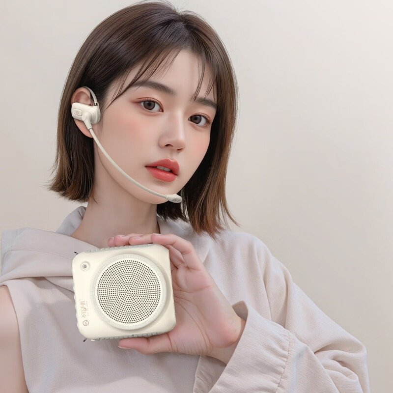 不见不散 SEE ME HERE 69K2无线小蜜蜂扩音器机教师上课专用麦克风大音量耳麦导游户外扩音机 云岩白
