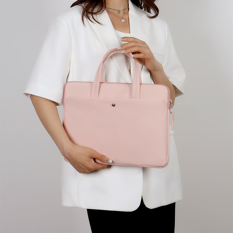 【严选好物】146寸手提笔记本电脑包女彩色轻薄15.6英寸游戏本电 米黄 13-13.3寸通用