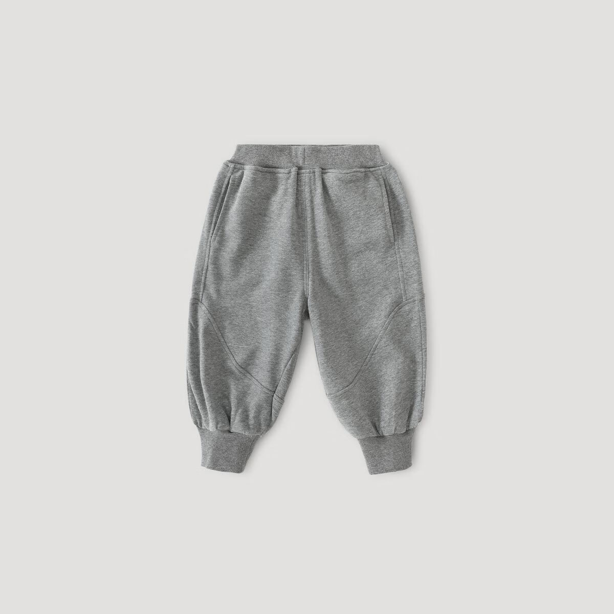 巴厘小猪男童裤子春秋儿童运动休闲裤宝宝束脚卫裤2025新款秋季女童长裤 深花灰 100