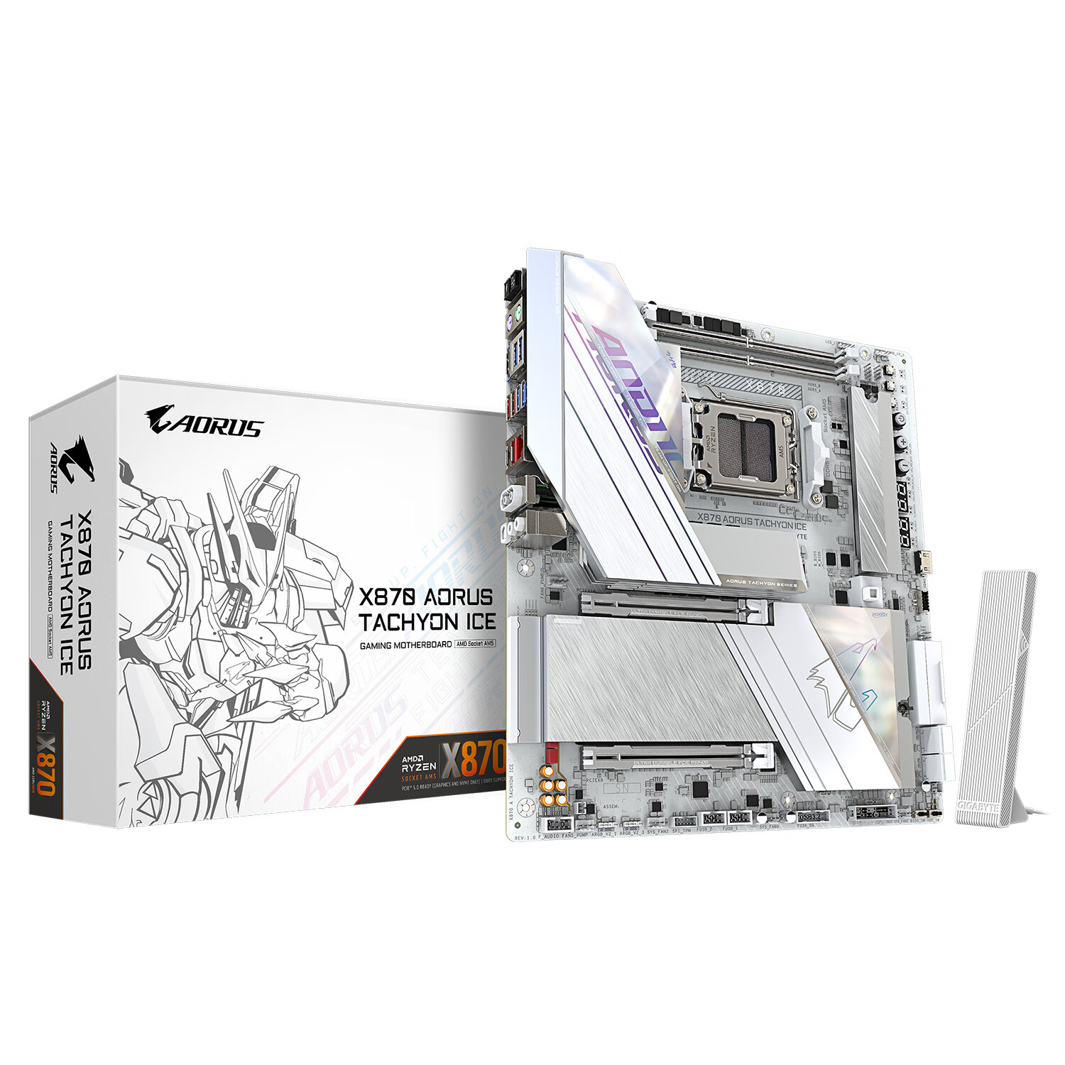 技嘉(GIGABYTE)X870 AORUS TACHYON ICE 钛冰雕 DDR5主板 支持CPU AMD锐龙9950X3D 9800X3D 7800X3D AM5针脚 X870 AORUS THCHYON ICE