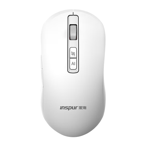 浪潮Ai智能鼠标V12  语音鼠标打字翻译 搭载DeepSeek-R1 AI写作 智能生成PPT  办公双模蓝牙无线鼠标