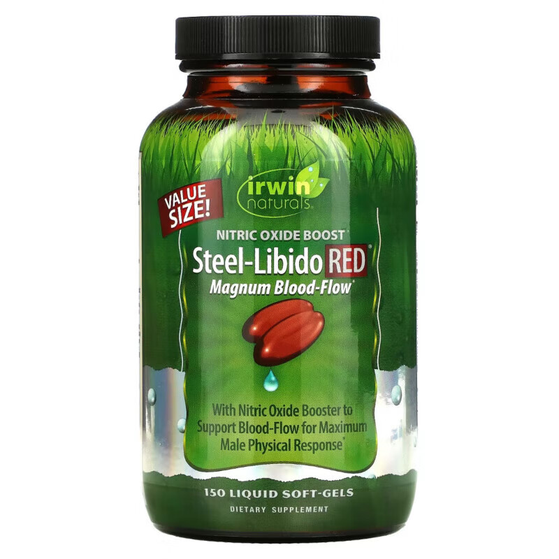 美国Irwin Naturals Testosterone Mega-Boost RED 男士促睾酮素 150粒(150Softgels)
