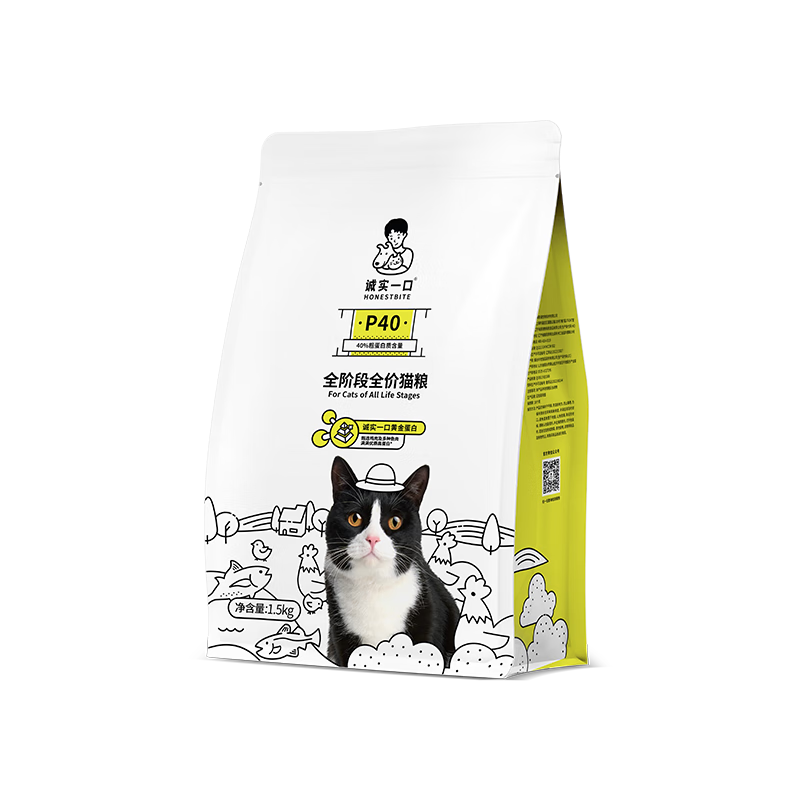 诚实一口经典P40全阶段全价猫粮鸽肉味1.5kg*4包（6kg）