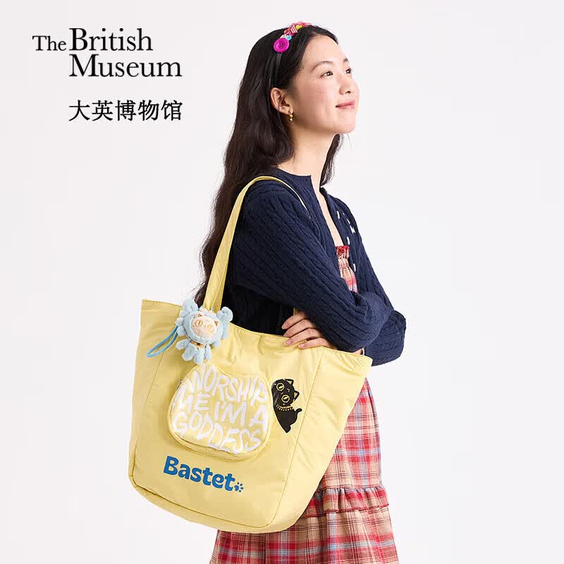 大英博物馆巴斯特萌猫零钱口袋装饰购物包单肩包送女生生日毕业季礼物