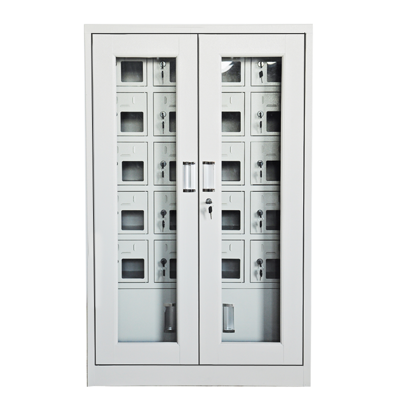 钱柜 手机柜 存放柜充电柜保管柜铁皮柜储物柜信号屏蔽柜 玻璃20门 无充电