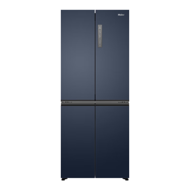 海尔冰箱406L十字对开门四开门双变频一级能效风冷无霜嵌入式家用大容量双开门电冰箱 DEO净味三档变温 BCD-406WLHTDEDB9