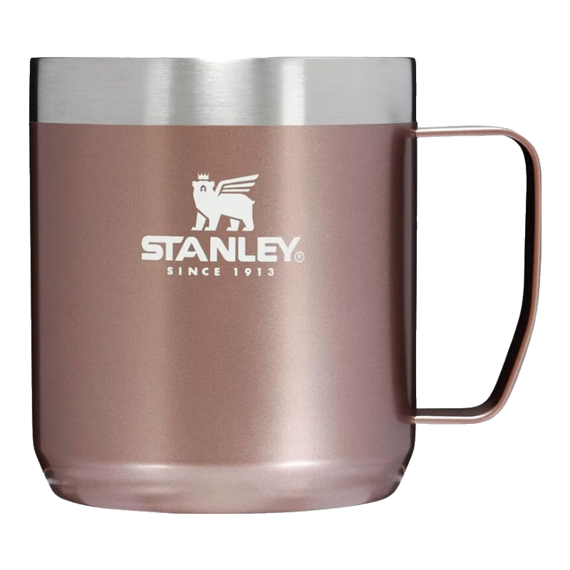 STANLEY經典傳奇露營馬克杯雙層真空隔熱咖啡杯易清潔耐用戶外辦公354ml Rose Quartz 12Oz