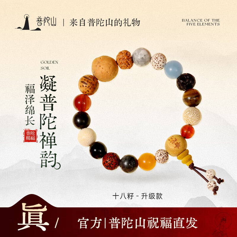 普陀山十八籽菩提手串多宝佛珠手链手持护身符情侣生日礼物