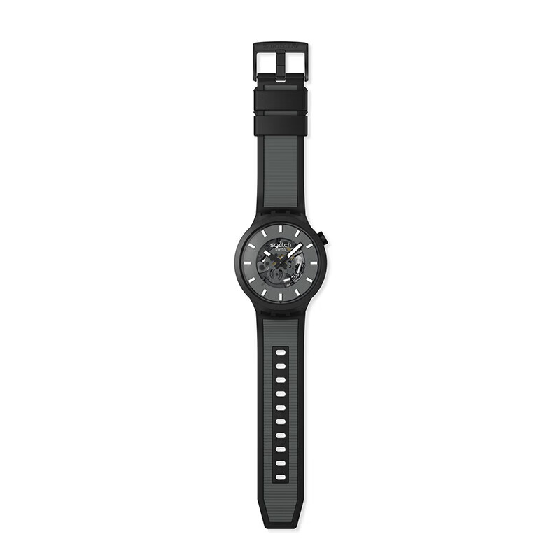 斯沃琪（Swatch）瑞士手表 黑夜繁星 男女时尚石英手表 黑夜繁星 SB05B113 47mm