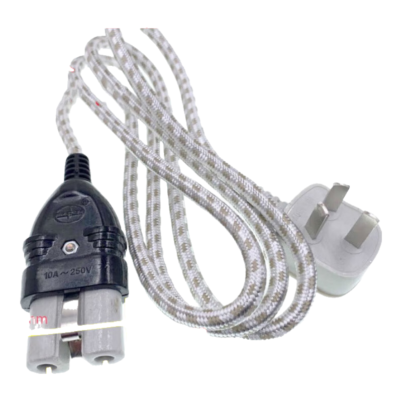 撲哩撲剌新陶瓷圓2孔電水壺電爐茶壺插頭電熨斗電源線1.5米 1500W電爐線買(mǎi)2帶1