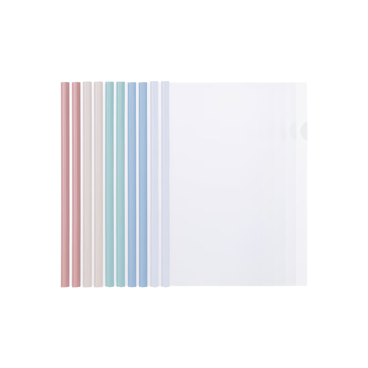 齐心（COMIX）资料收纳套装20只按扣袋+10只彩色抽杆夹+1只风琴包EA3012EA3710EA7013