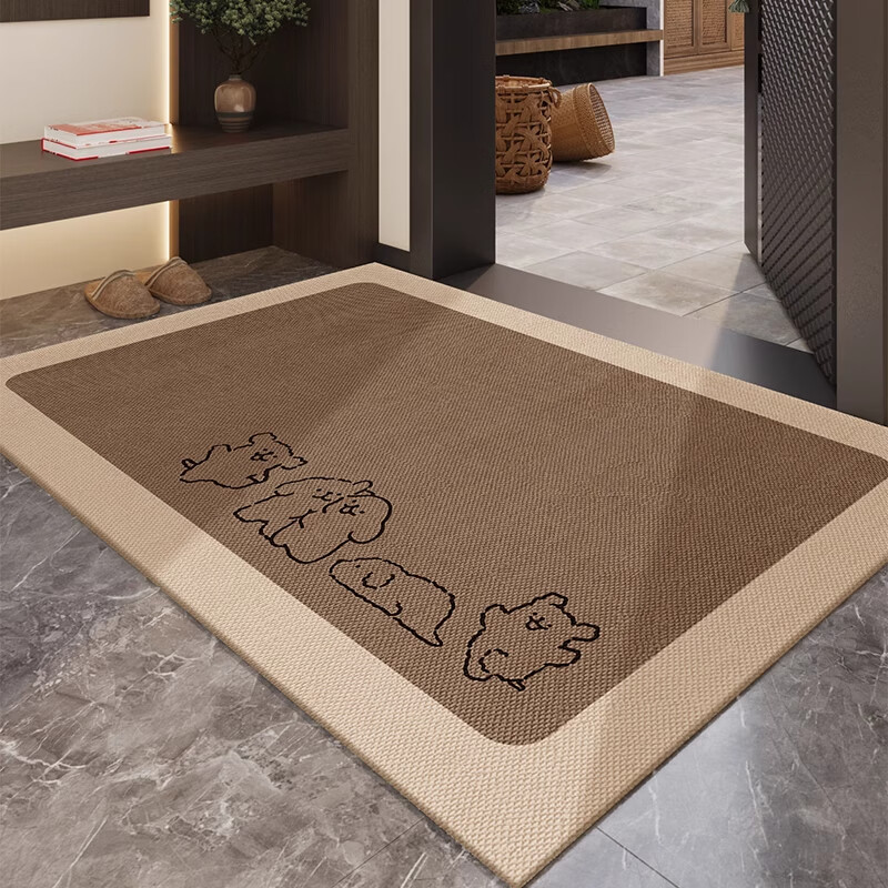 季象入户门地垫卡通进户门防滑垫可裁剪大门口脚垫子家用免洗玄关门垫 QR-Y巴拉卡卡A 60x90cm
