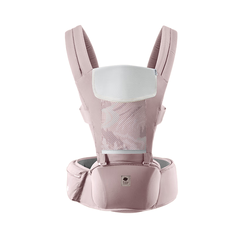babycare腰凳嬰兒背帶外出寶寶多功能減震 前后抱式 抱娃神器輕便透氣 珀爾里粉【至臻透氣】