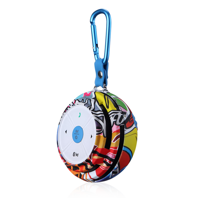 不见不散E1+无线户外蓝牙音响大音量迷你重低音炮随身骑行背包运动跑步便携式电脑音箱可插卡小音响礼物 涂鸦 | 超重低音+32G卡(可帮下歌)