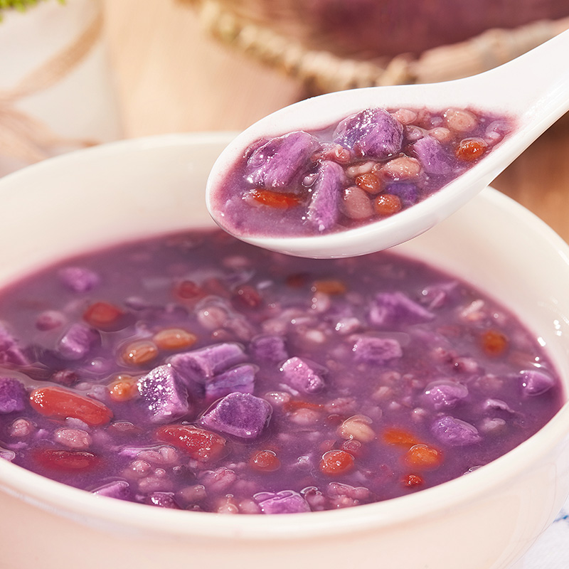 泰奇 紫薯粥八宝粥370g*12罐 礼盒装 五谷杂粮 方便速食